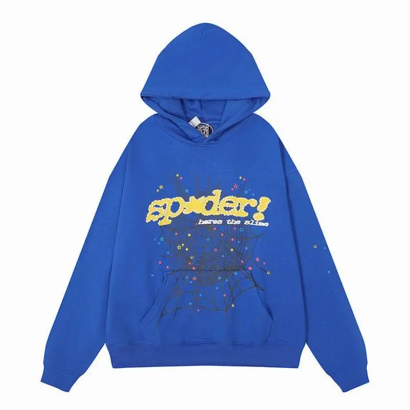 spider sp5der  man hoodie blue