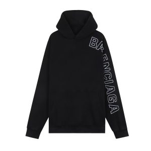 Balenciaga Black Hoodie White Letters--contact us for more styles