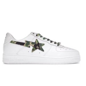 A Bathing Ape Bape Sta Low White ABC Camo Green
